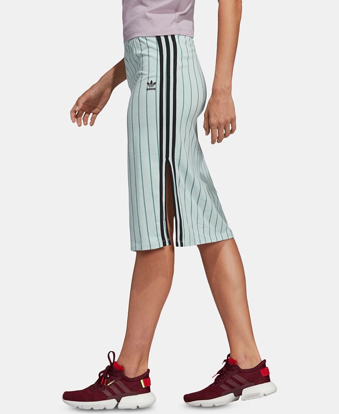 adidas Stripe Out Slit Skirt - Macy's