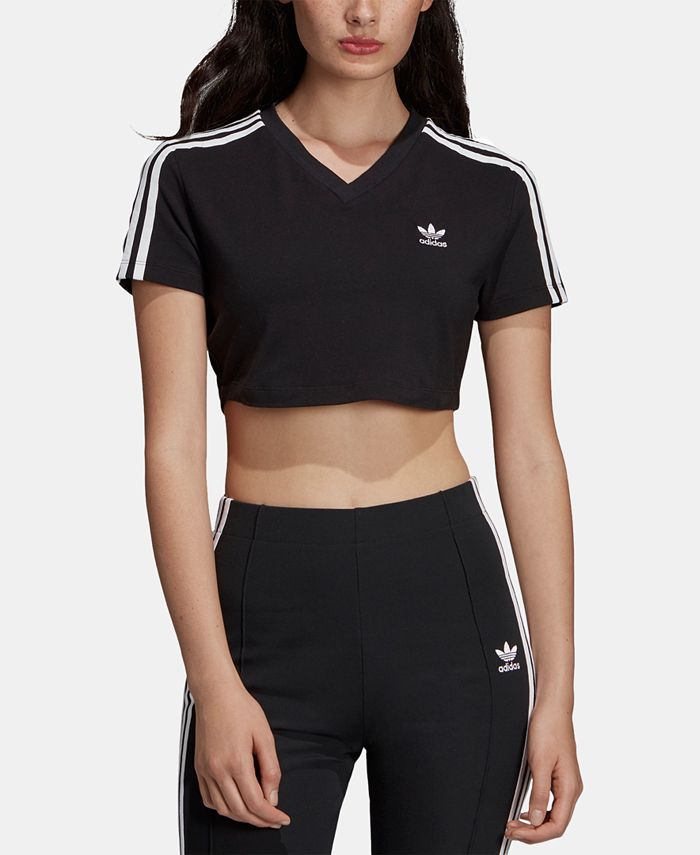 adidas Adicolor Cropped T-Shirt - Macy's