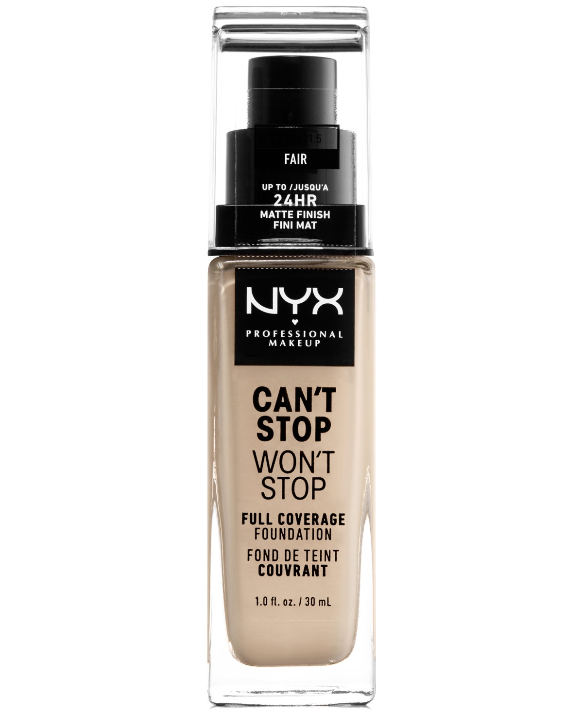 UPC 800897181246 product image for Nyx Professional Makeup Can't Stop Won't Stop Full Coverage Foundation, 1-oz. | upcitemdb.com