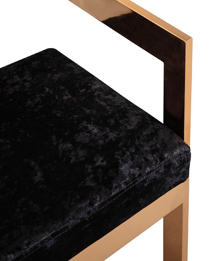 TOV Furniture Marquee Black Velvet Counter Stool Macy's