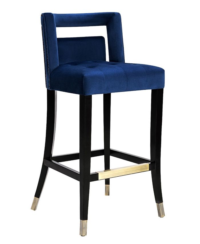 TOV Furniture Tiffany Navy Velvet Counter Stool Macy's