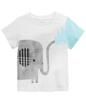 Toddler Boy Graphic Elephant & Letter Print Short-sleeve Tee