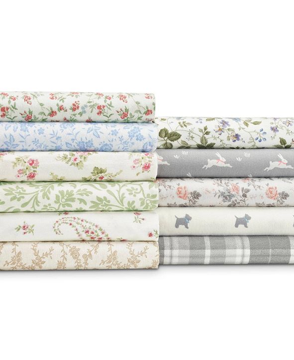 Laura-Ashley-Rosalie-Lt-Pastel-Grey-Queen-Flannel-Sheet-...