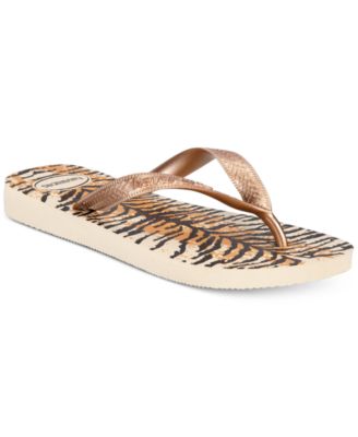 reef animal print flip flops