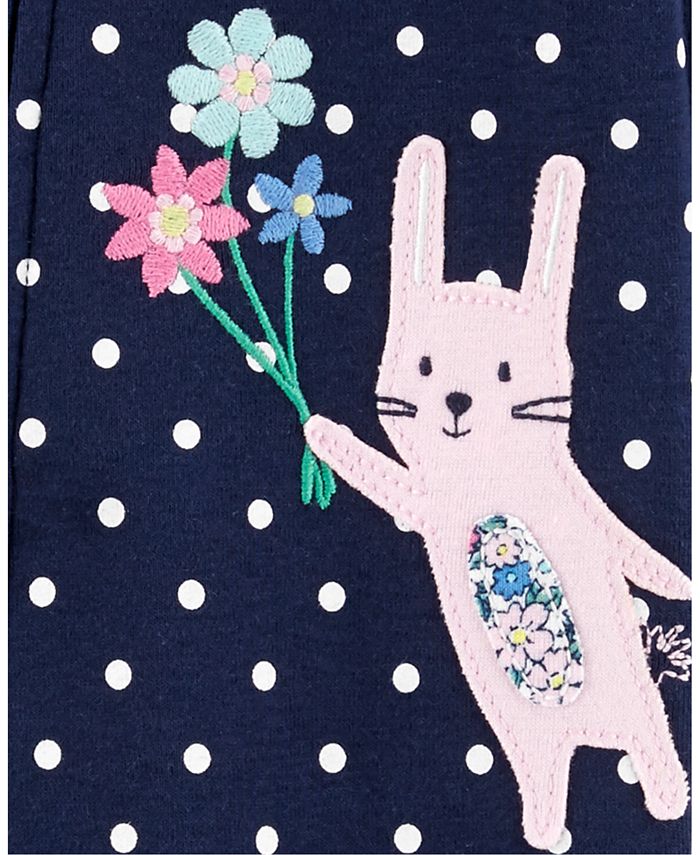Carter's Baby Girls Bunny Rabbit Cotton Footed Pajamas - Macy's