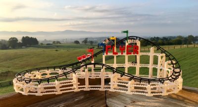 CDX Blocks Brick Construction Flyer Roller Coaster Building Set