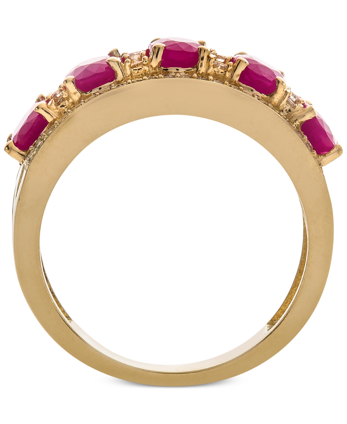 Sapphire (2-7/8 ct. t.w.) & Diamond (1/3 ct. t.w.) Ring in 14k White Gold (Also in Emerald, Tanzanite and - Ruby/Yellow Gold