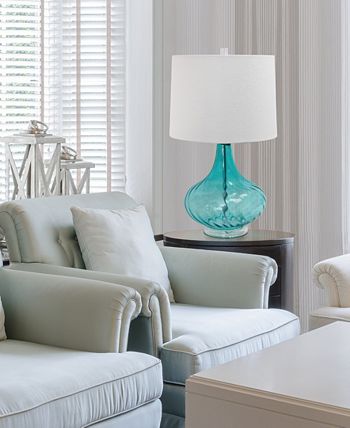 All The Rages - Glass Table Lamp with Fabric Shade
