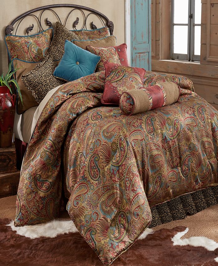 HiEnd Accents San Angelo 4Pc. Super King Comforter Set, Leopard Macy's
