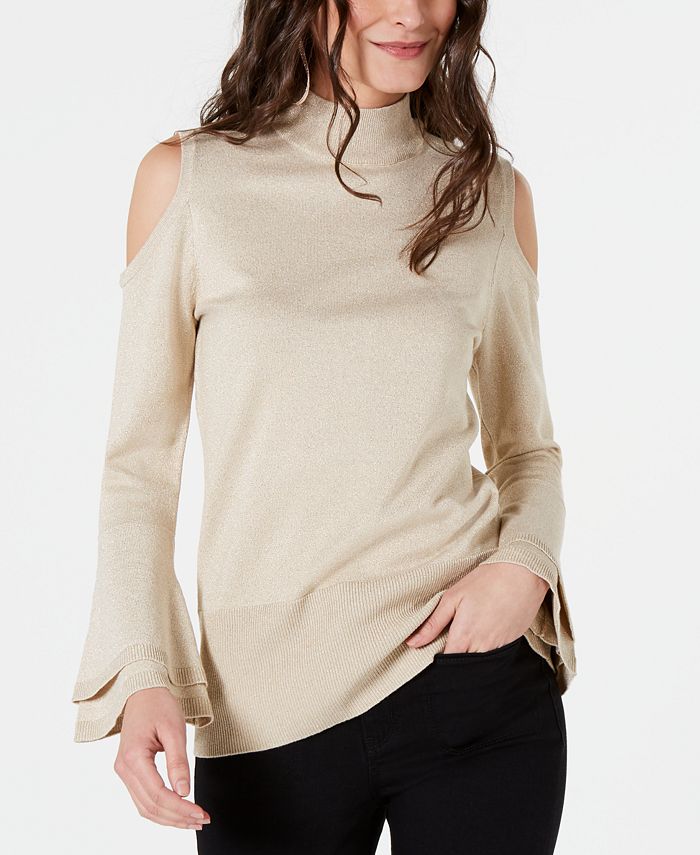 Thalia Sodi Cold-Shoulder Sweater, Created for Macy's & Reviews ...