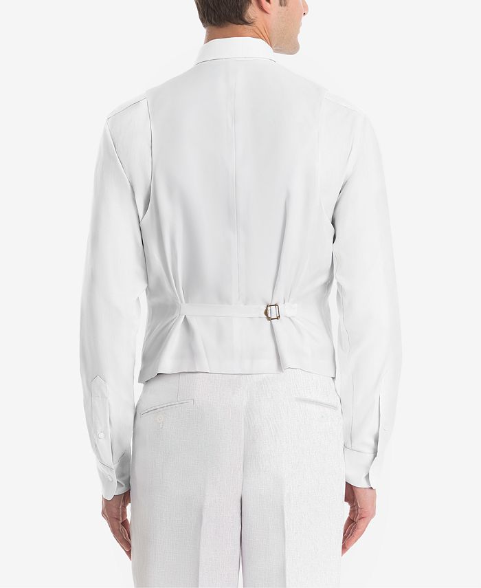 Lauren Ralph Men's UltraFlex Classic-Fit White Linen Vest