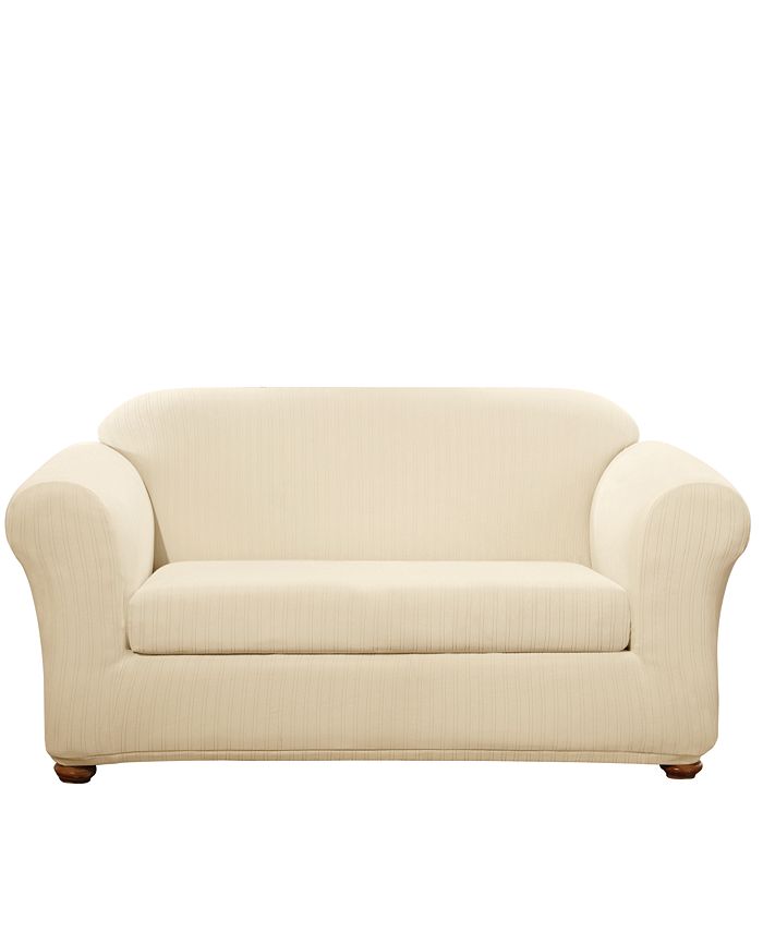 Sure Fit Stretch Pinstripe Two Piece Loveseat Slipcover Macy's