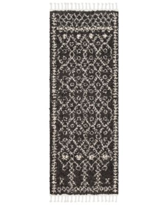 Surya - Berber Shag BBE-2308 Charcoal 2'7" x 7'3" Runner Area Rug