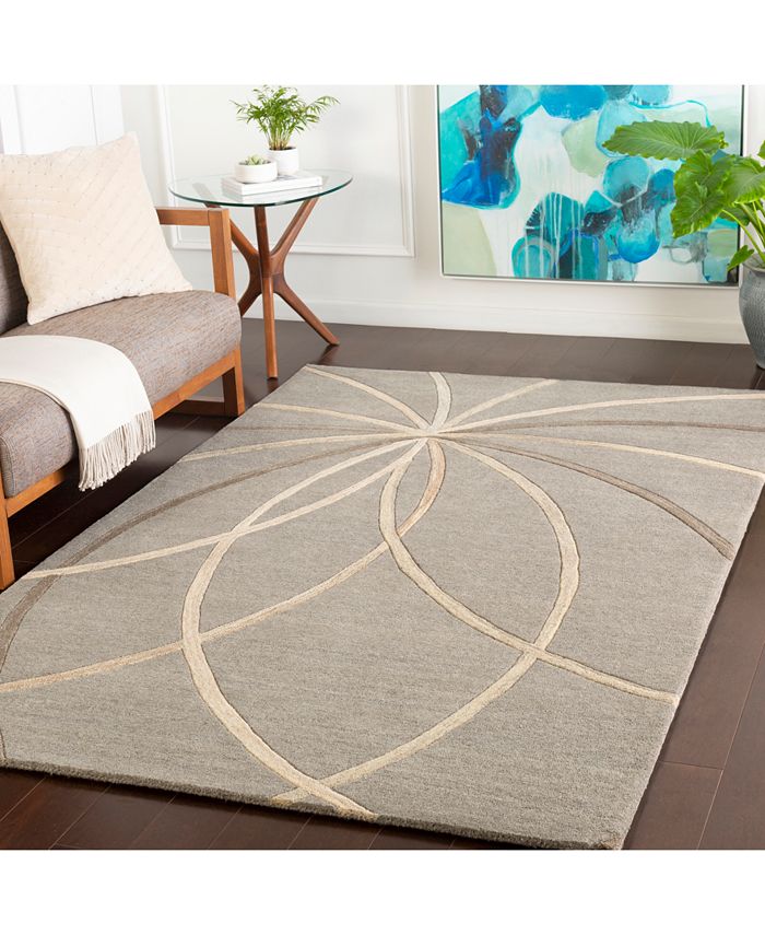 Surya Forum FM7217 Medium Gray 7'6" x 9'6" Area Rug Macy's