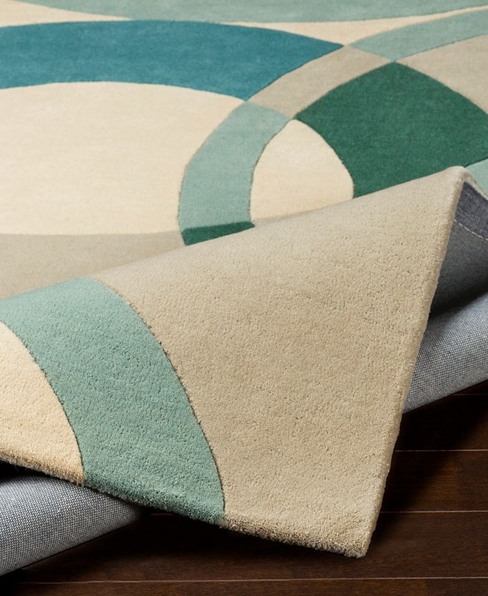 Surya Forum FM-7218 Teal 5' x 8' Area Rug - Macy's