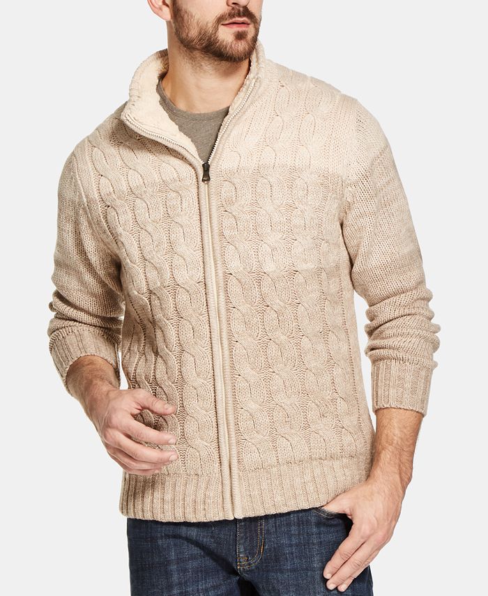Weatherproof Vintage Men's Sweater Jacket, Created for Macy's - Macy's