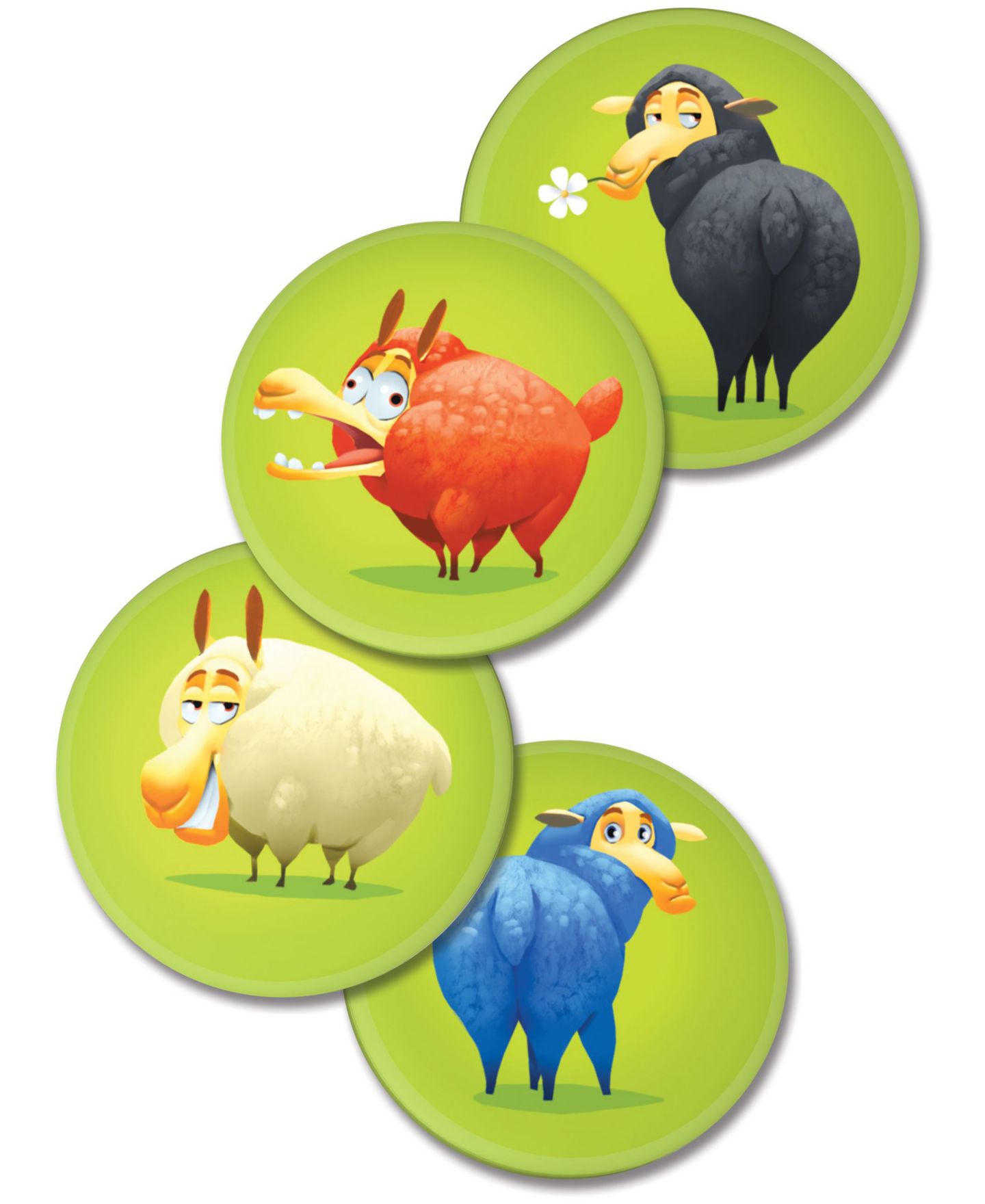 Детские настольные игры Blue Orange Games Battle Sheep 80-Piece Strategy Family Board Game, от 7 лет — фото 2