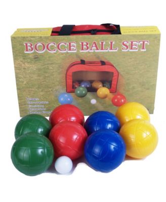 Triumph Competition 100mm Resin Bocce Ball Outdoor Game Set with Carrying Bag for Easy Storage