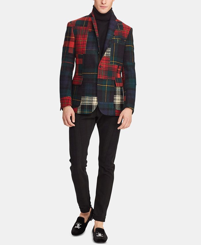polo ralph lauren patchwork fleece jogger
