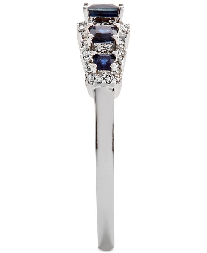 Macy's Sapphire (3/4 ct. t.w.) & Diamond (1/6 ct. t.w.) Ring in 14k ...