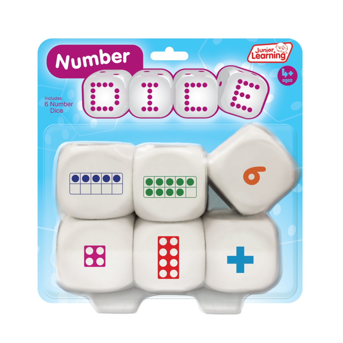 Junior Learning Kids' Number Dice Educational Learning Game In Multi