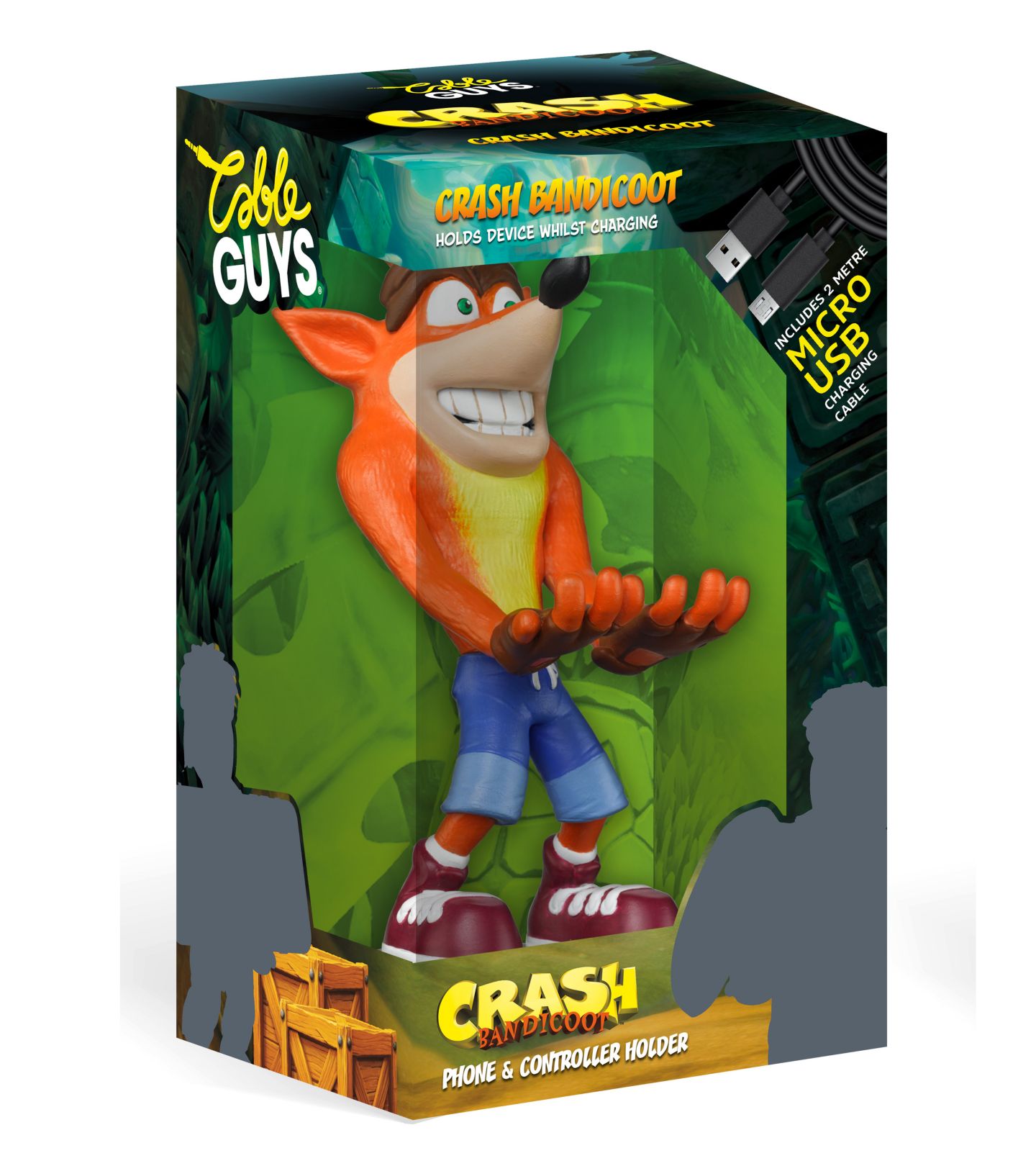 Детские фигурки Exquisite Gaming Cable Guy Controller and Phone Holder Classic Crash Bandicoot 8", цвет: Разноцветный — фото 8