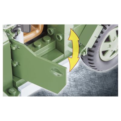 COBI Small Army Jeep Wrangler US Military 1 18 Scale 250 Piece Construction Blocks Building Kit