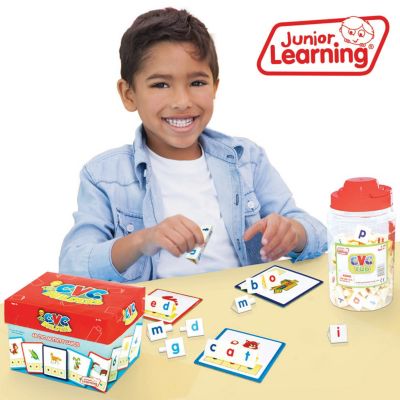 Junior Learning Cvc Tri Blocks Tub Word Building Set