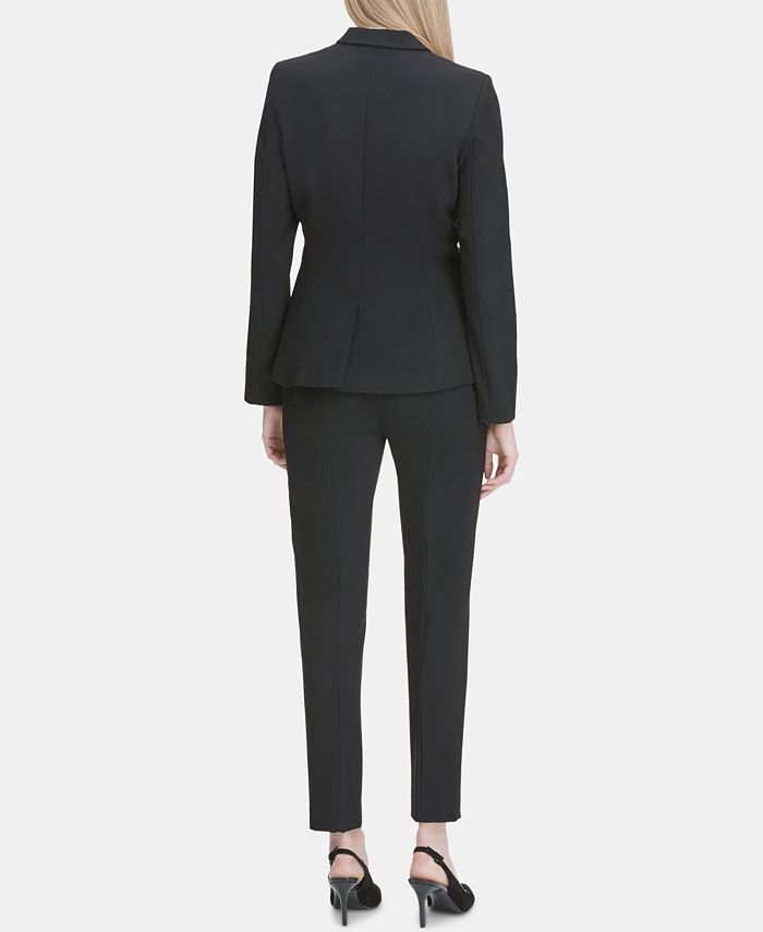 Calvin Klein One-Button Blazer & Straight-Leg Pants & Reviews - Wear to ...