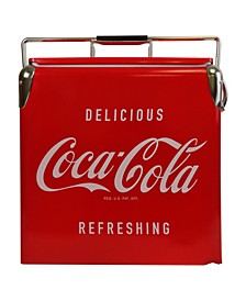 Coca-Cola Retro Ice Chest Beverage Cooler with Bottle Opener, 14 Quart