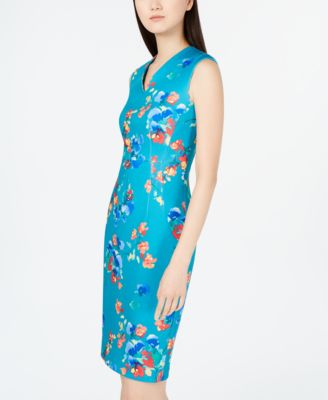 Calvin Klein Floral-Print Sheath Dress