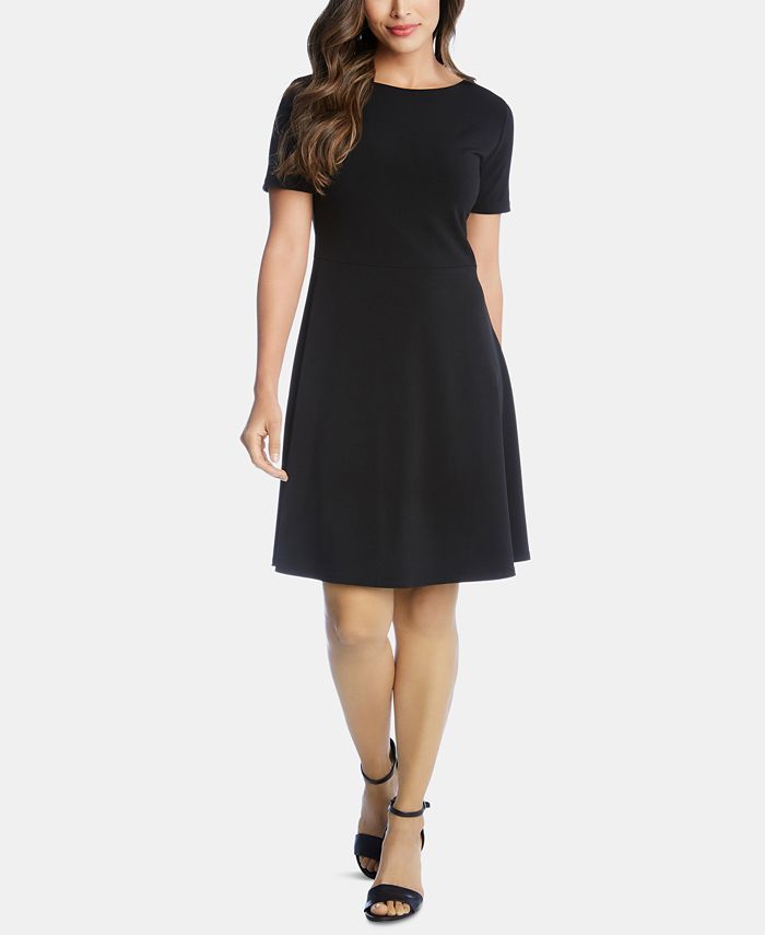 Karen Kane Short-Sleeve A-Line Dress - Macy's