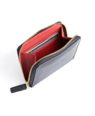 ROYCE New York Men's Pebbled Leather Zippered Credit Card