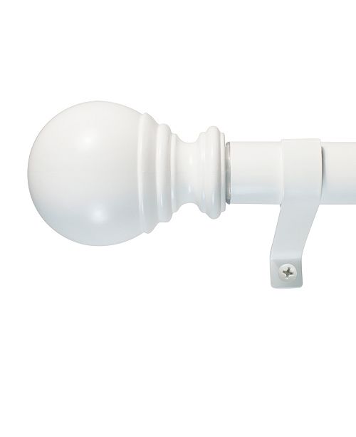 Decopolitan 1 Inch Ball Telescoping Curtain Rod Set 18 To 36 Inch