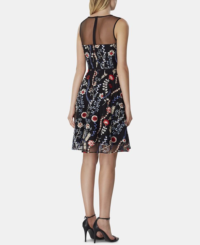 tahari embroidered dress Tahari Black Floral Embroidered Sheath Dress main image 0