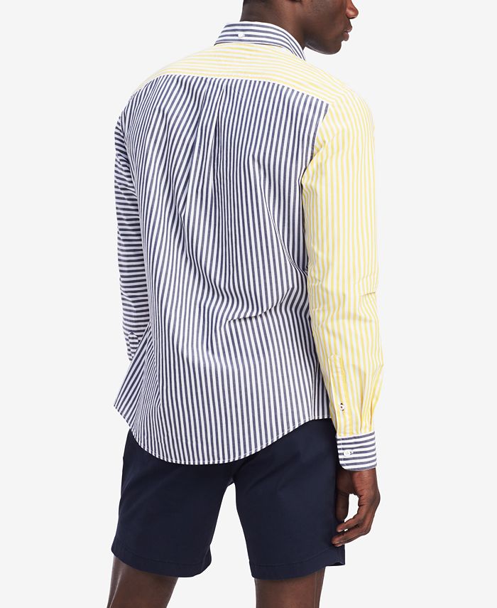Tommy Hilfiger Men's Classic-Fit Foster Colorblocked Stripe Shirt ...