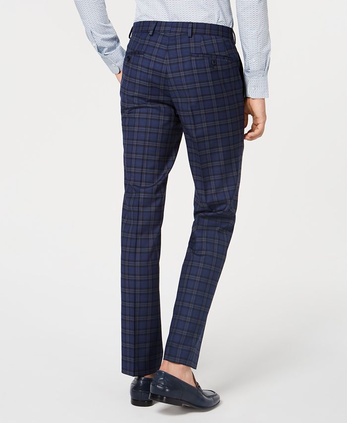 Bar III Men's SlimFit Plaid Pants Macy's