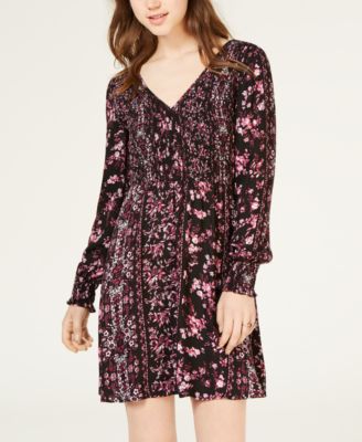 American Rag - Juniors' Printed Smocked Dress