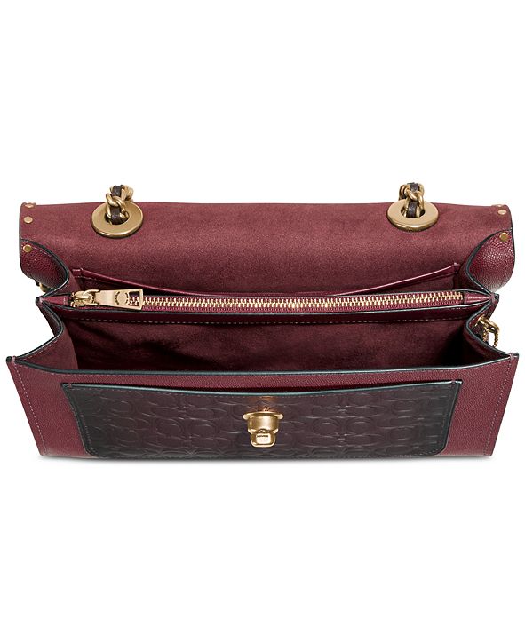 COACH Parker Shoulder Bag in Signature Leather with Rivets & Reviews Handbags & Accessories