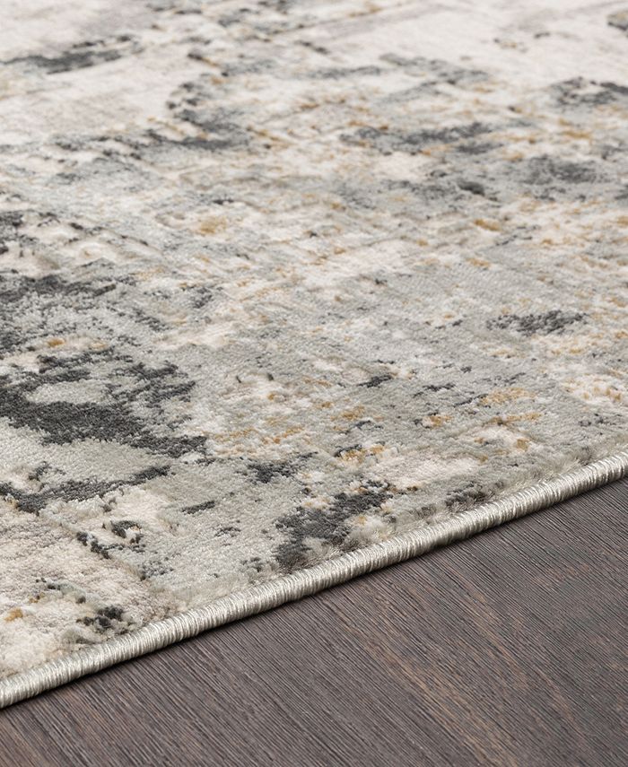 Surya Quatro QUA2302 Silver Gray 7'10" x 10'3" Area Rug Macy's