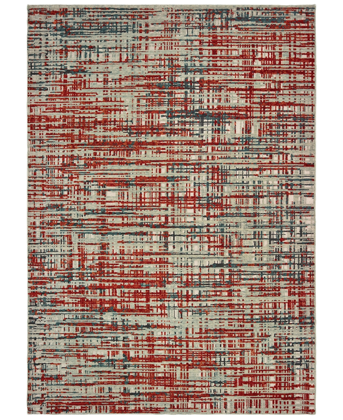 Closeout! Oriental Weavers Montage 5503X 9'10in x 12'10in Area Rug - Grey/Red