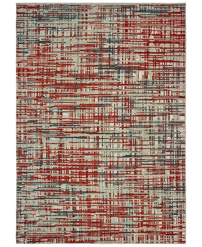 Oriental Weavers - Montage 5503X Grey/Red 7'10" x 10'10" Area Rug