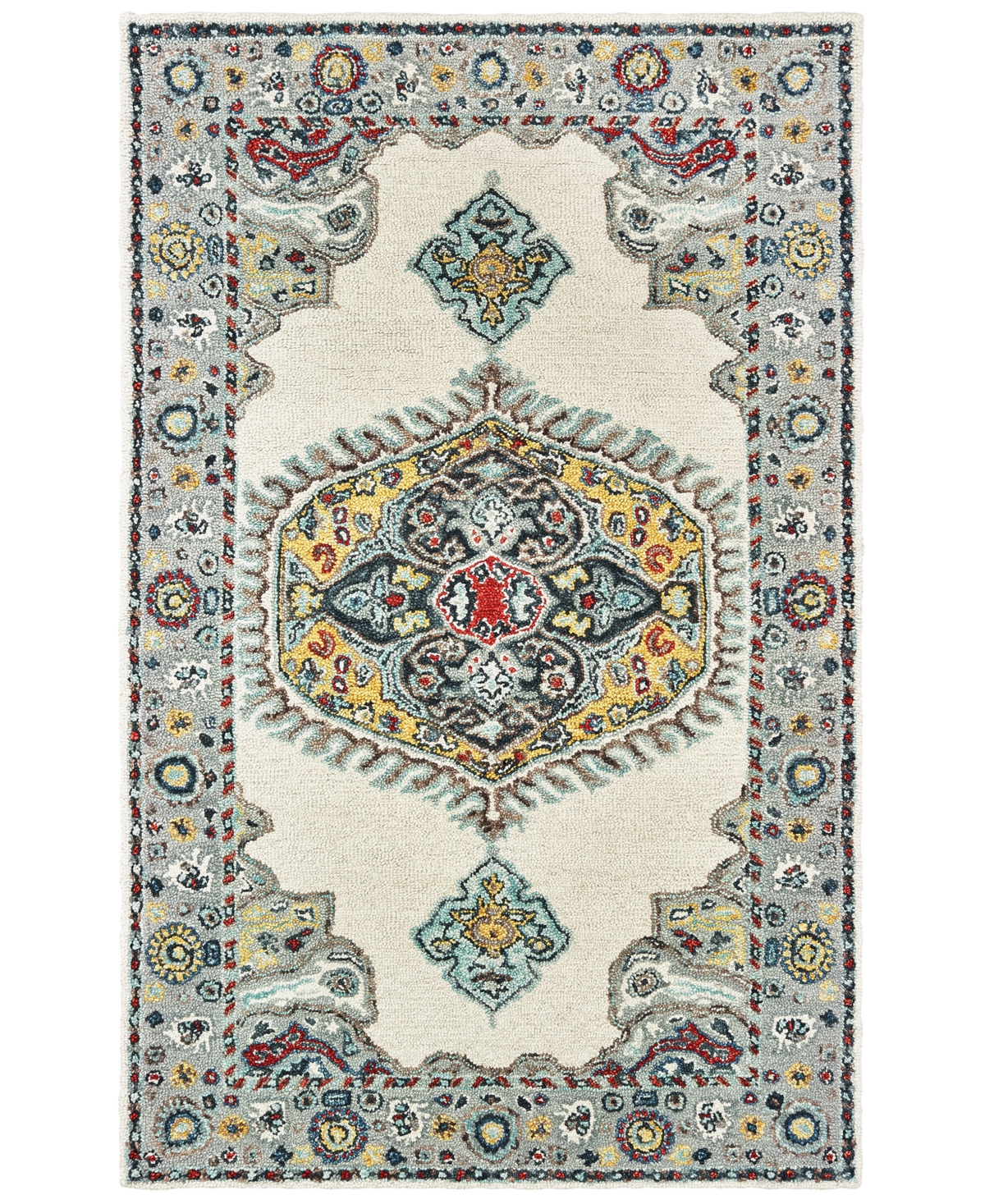 Oriental Weavers Zahra 75505 Ivory/Grey 5' x 8' Area Rug - Ivory/Grey