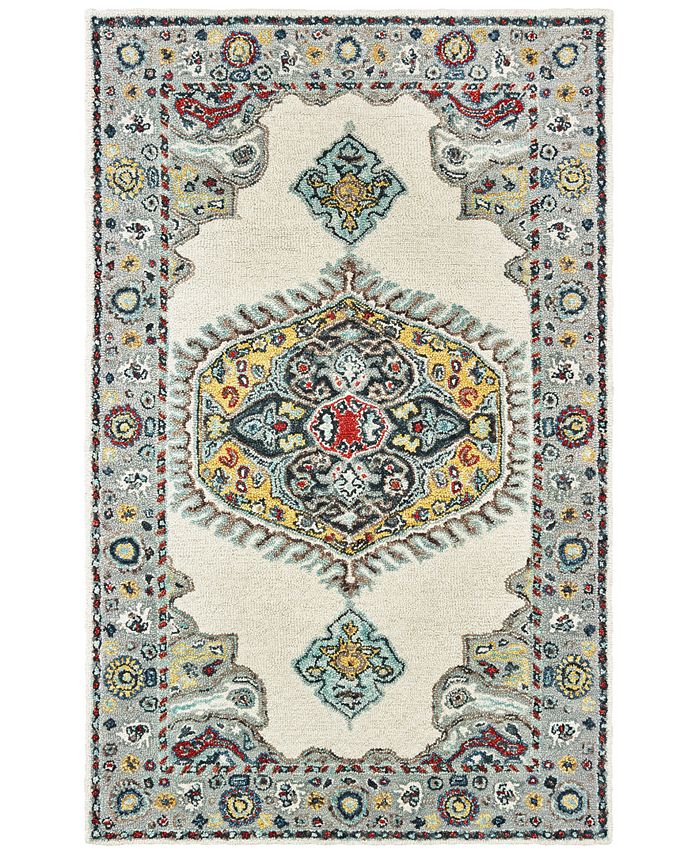 Oriental Weavers - Zahra 75505 Ivory/Grey 3'6" x 5'6" Area Rug