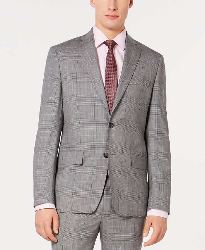 DKNY Men's Modern-Fit Plaid Suit Jacket - Macy's