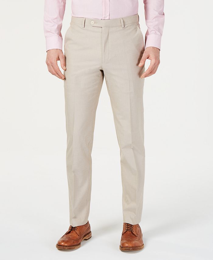 Tommy Hilfiger Men's Modern-Fit TH Flex Stretch Chambray Suit Pants ...