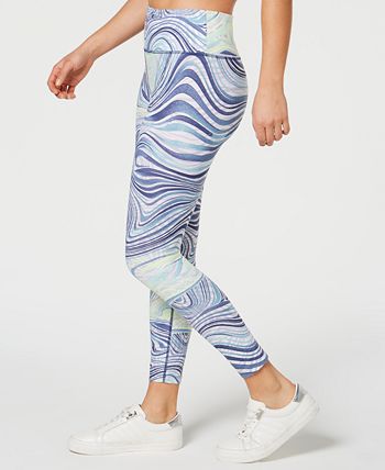 Calvin Klein Women's Printed High Waist Leggings Blue Size 3X