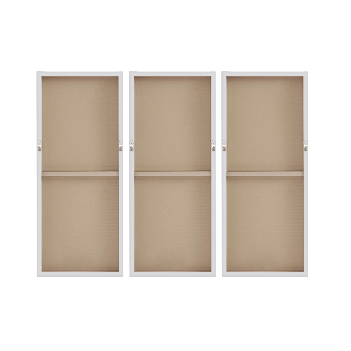 Madison Park Twilight Mystere Hand Brush Embellished Canvas, Set of 3 -grey