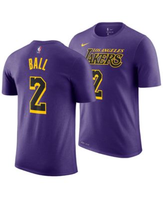 Nike Lonzo Ball Los Angeles Lakers City Edition T-Shirt, Big Boys (8-20 ...