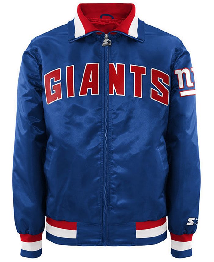 G-III Sports Men's New York Giants Starter Captain II Satin Jacket - Macy's